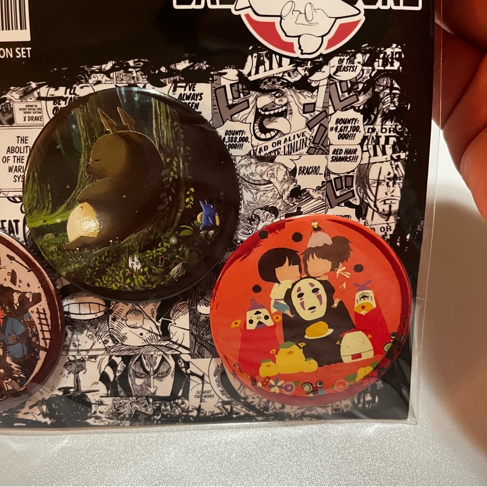 Studio Ghibli 4pc Button Set - Picture 3 of 5